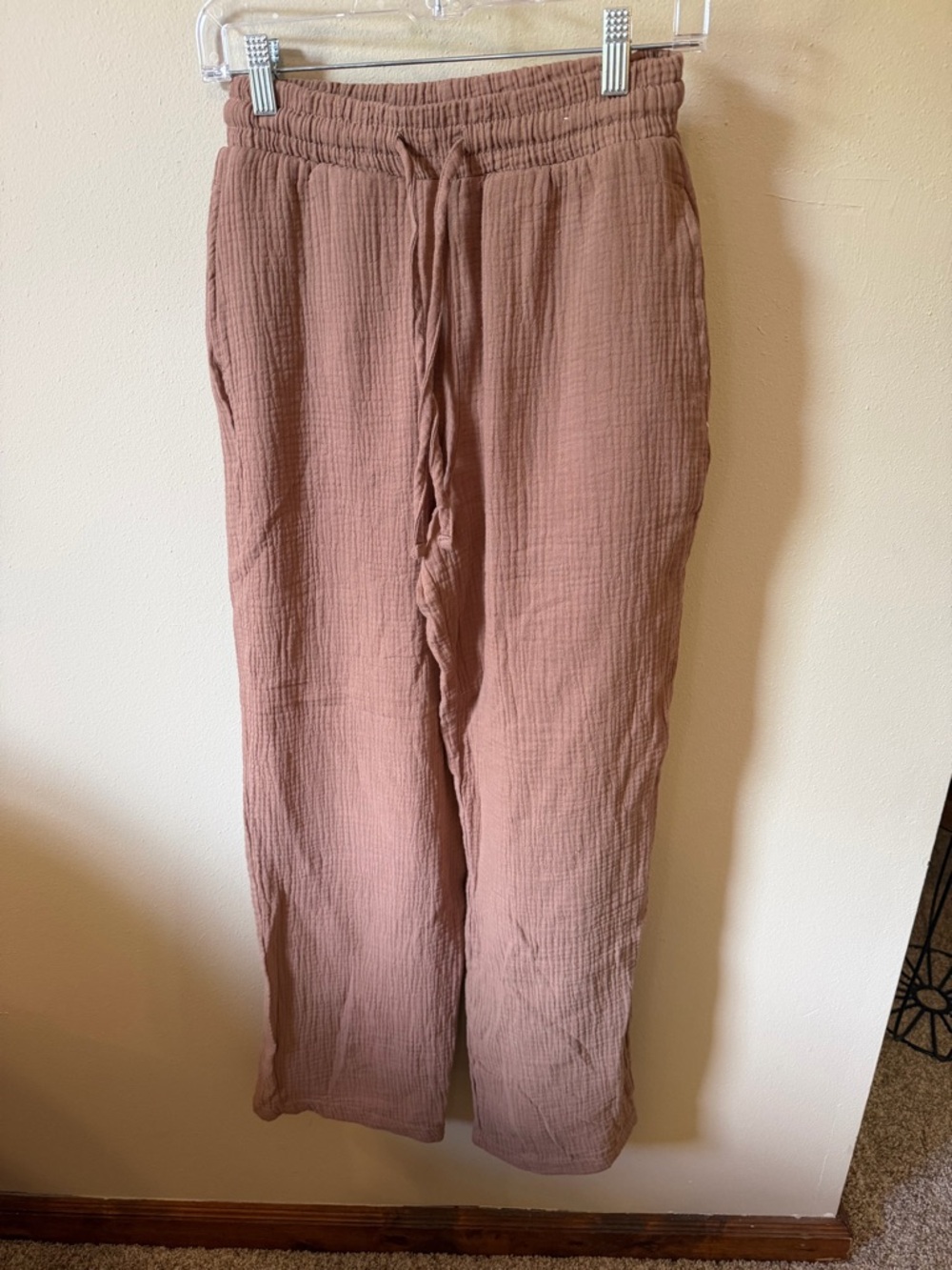 Women's Straight-Leg Beachy Brown Pants